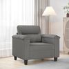 vidaXL Fauteuil gris fonc&eacute; 60 cm tissu microfibre