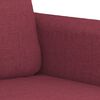 vidaXL Canap&eacute; &agrave; 3 places Rouge bordeaux 180 cm Tissu