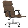 vidaXL Fauteuil inclinable de bureau Marron Tissu
