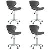 vidaXL Chaises &agrave; manger pivotantes lot de 4 gris similicuir