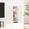 vidaXL Armoire suspendue Blanc 35x34x90 cm Bois d'ing&eacute;nierie