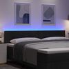 vidaXL T&ecirc;te de lit LED avec des lumi&egrave;res &agrave; LED Noir 200 cm Polyester