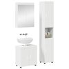 vidaXL Ensemble de mobilier de salle de bain avec &eacute;tag&egrave;re TULUM Blanc