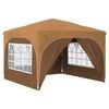 vidaXL Tente de f&ecirc;te pop-up 290 x 290 x 245 cm Beige