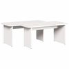 vidaXL Table basse 2 pcs Blanc Bois massif en pin