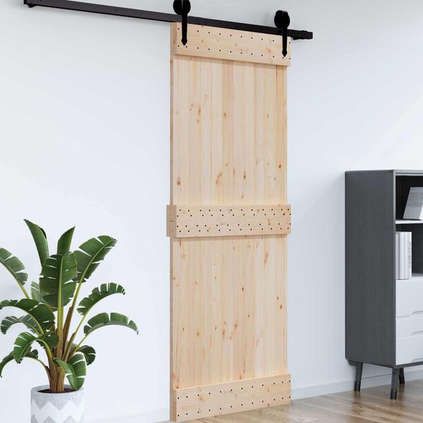 vidaXL Porte NARVIK Naturel 95 x 210 cm Bois de pin massif