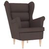 vidaXL Fauteuil avec repose-pied Marron fonc&eacute; Tissu