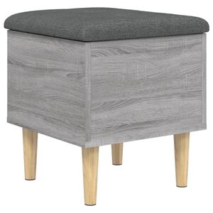 vidaXL Banc de rangement sonoma gris 42x42x46 cm bois d'ingénierie