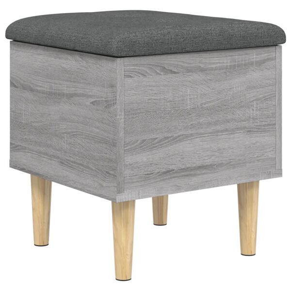 vidaXL Banc de rangement sonoma gris 42x42x46 cm bois d'ing&eacute;nierie