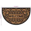 vidaXL Tapis de porte demi-rond 45x75 cm caoutchouc et fibre de coco