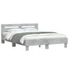 vidaXL Cadre de lit sans matelas gris b&eacute;ton 150x200 cm