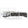 vidaXL Cadre de lit m&eacute;tal sans matelas et pied de lit blanc 140x200 cm