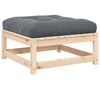 vidaXL Repose-pied de jardin avec coussin Pin massif