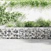 vidaXL Mur en gabion avec couvercles Acier galvanisé 300x30x50 cm