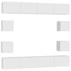 vidaXL Ensemble de meubles TV 8 pcs Blanc Bois d'ing&eacute;nierie