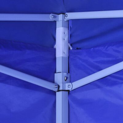 vidaXL Tente pliable avec 4 parois Bleu 3 x 3 m