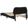 vidaXL Cadre de lit sans matelas Hvar noir 90x190 cm similicuir