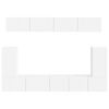 vidaXL Ensemble meuble TV Montage mural 5 pcs Blanc Bois d'ing&eacute;nierie