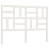 vidaXL T&ecirc;te de lit Blanc 126x4x104 cm Bois massif de pin