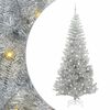 vidaXL Sapin de No&euml;l avec 300 LED avec support Argent 240 cm PET