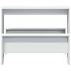 vidaXL Ensemble table &agrave; manger et bancs 3pcs blanc bois d'ing&eacute;nierie