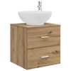 vidaXL Vanit&eacute; de lavabo mural Ch&ecirc;ne artisanal 49,5 x 44,5 x 66,5 cm