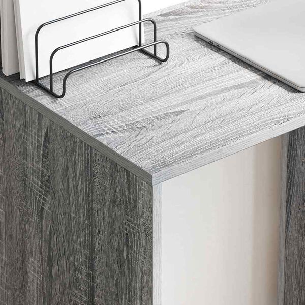 vidaXL Bureau Sonoma gris 78.5 x 37 x 154.5 cm Bois d'ingénierie