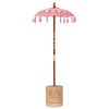 vidaXL Parasol balinais avec base Rose 95 x 95 x 260 cm