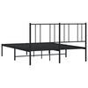 vidaXL Cadre de lit m&eacute;tal sans matelas avec t&ecirc;te de lit noir 120x200cm