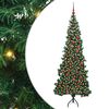 vidaXL Arbre de No&euml;l artificiel d'angle Vert 180 cm PVC et m&eacute;tal