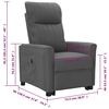 vidaXL Fauteuil Gris fonc&eacute; Tissu