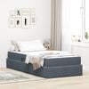 vidaXL Lit avec rangement et matelas Gris fonc&eacute; 90 x 190 cm Velours