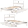 vidaXL Lit biblioth&egrave;que sans matelas blanc 100x200 cm bois pin massif