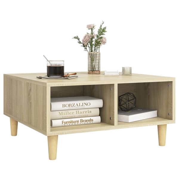 vidaXL Table basse chêne sonoma 60x60x30 cm bois d'ingénierie