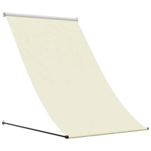 vidaXL Auvent r&eacute;tractable cr&egrave;me 100x150 m tissu et acier