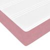vidaXL Cadre de lit avec matelas Rose 200 x 200 cm tissu