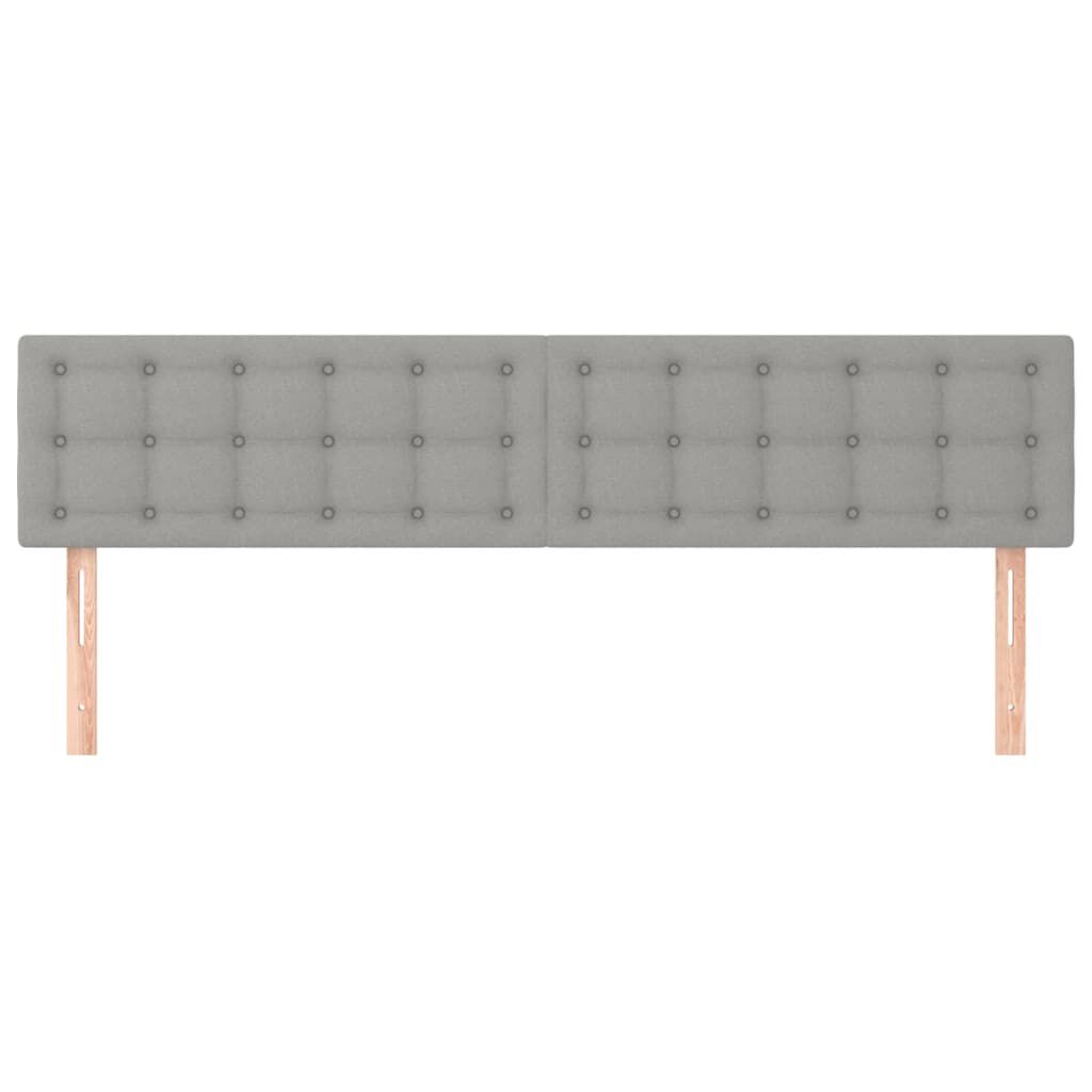 vidaXL Têtes de lit 2 pcs Gris clair 90x5x78/88 cm Tissu