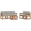vidaXL Ensemble de canap&eacute;s d'ext&eacute;rieur 6 pc Gris Naturel et Clair