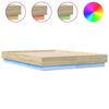 vidaXL Cadre de lit avec LED sans matelas ch&ecirc;ne sonoma 135x190 cm