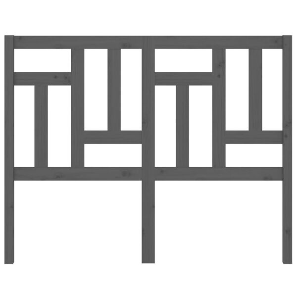 vidaXL Tête de lit Gris 125,5x4x100 cm Bois massif de pin