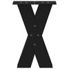 vidaXL Pieds de table basse en forme de X, 2 pi&egrave;ces, noir, 38 x (42-43) cm, acier