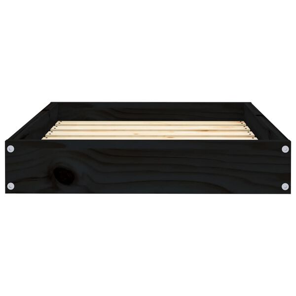 vidaXL Lit pour chien Noir 61,5x49x9 cm Bois de pin solide