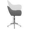 vidaXL Chaises pivotantes &agrave; manger lot de 4 Gris clair Tissu