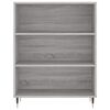 vidaXL Buffet haut Sonoma gris 69,5x34x180 cm Bois d'ing&eacute;nierie