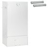 vidaXL Four &agrave; fumer 3 pcs 44,5 x 29 x 83 cm Acier galvanis&eacute; Argent&eacute;