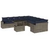 vidaXL Ensemble de canap&eacute; de jardin 11 pcs avec coussins gris r&eacute;sine tress&eacute;e