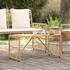 vidaXL Table de jardin Naturel 80 x 40 x 40 cm Acier et Rattan Poly