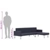 vidaXL Canap&eacute;-lit en L Gris fonc&eacute; Polyester