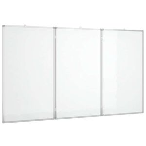 vidaXL Tableau blanc magn&eacute;tique pliable 120x80x1,7 cm aluminium