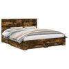 vidaXL Cadre de lit Ch&ecirc;ne fum&eacute; 180 x 200 cm Bois d'ing&eacute;nierie